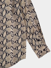 Paula Ametista Snakeskin Printed Silk Twill Shirt