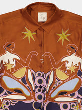 Paula Ametista Soulprint Printed Silk Twill Shirt