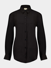 Paula Ametista Black Silk Twill Shirt