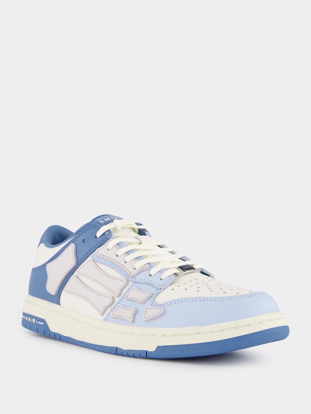 Blue Leather Skel Low Sneakers