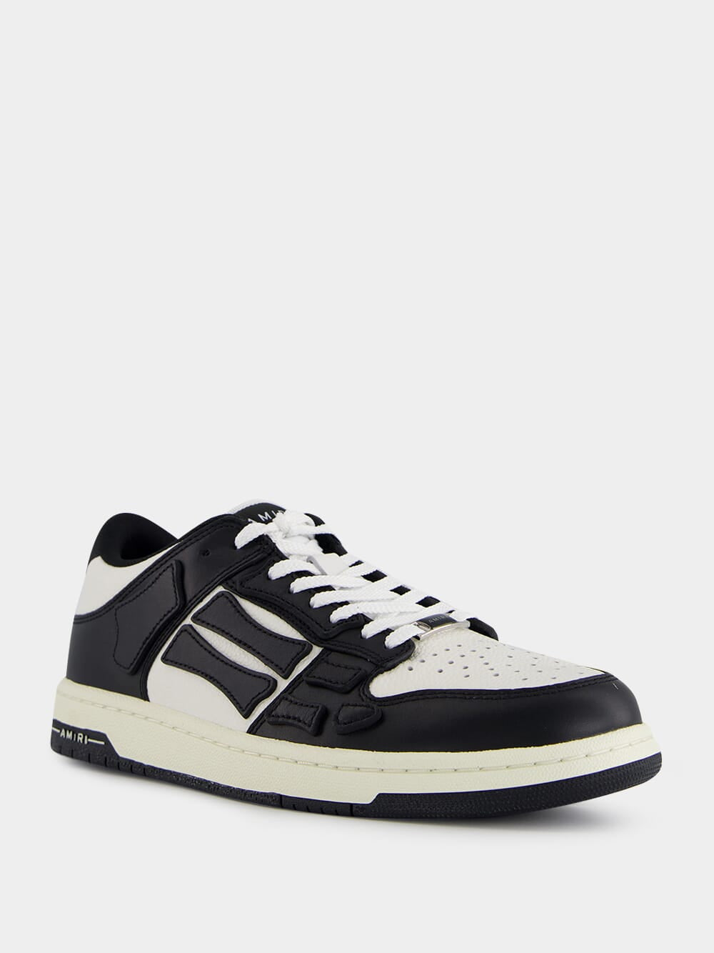 Black and White Skel Low Sneakers