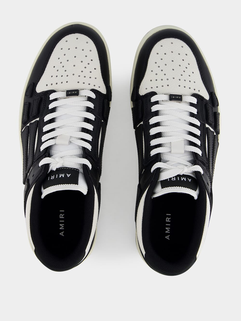 Black and White Skel Low Sneakers