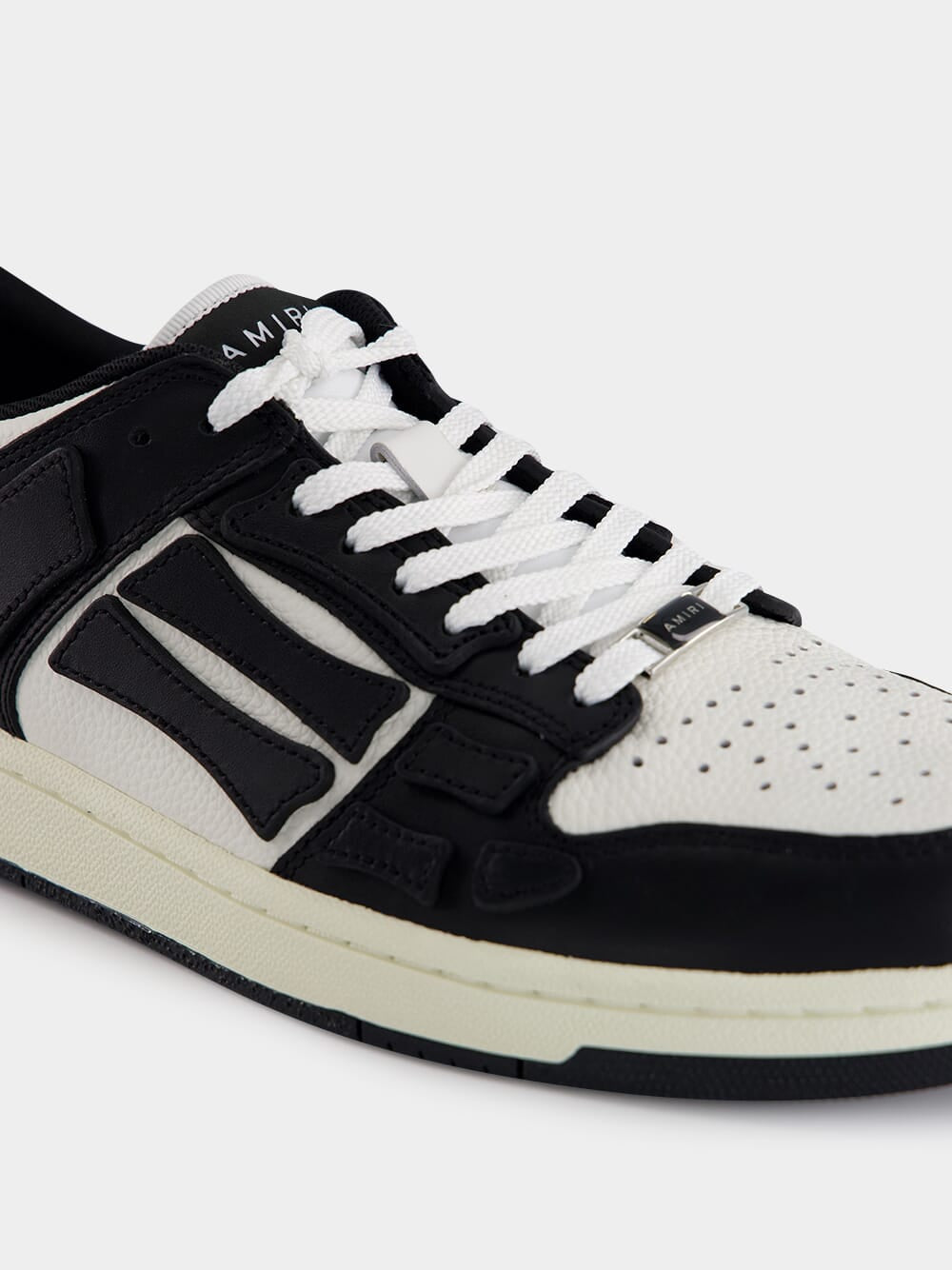 Black and White Skel Low Sneakers