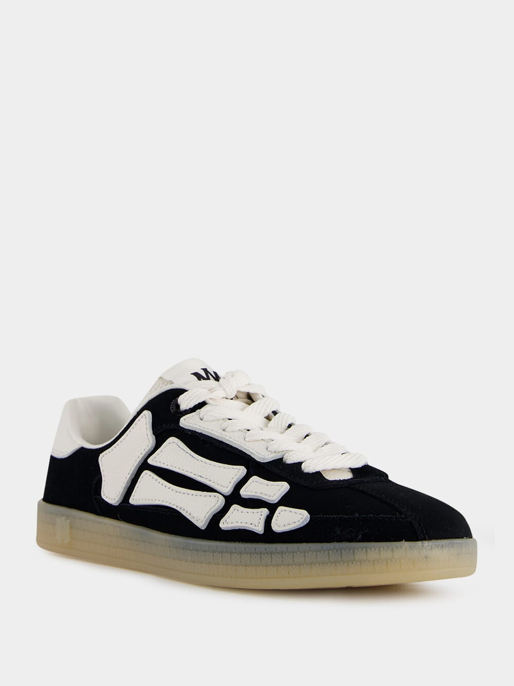 Black Pacific Bones Suede Sneakers