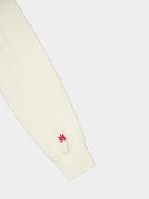 Amiri Light Beige Cotton Hoodie with Red Logo