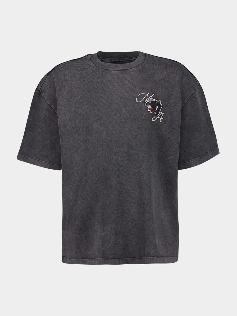 Anthracite Grey Logo Embroidered T-Shirt