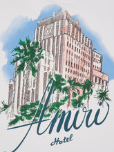 Amiri White Oversized Hotel Print T-Shirt