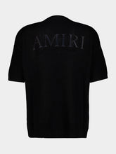 Amiri Black Crochet Mesh Cotton T-Shirt