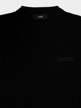 Amiri Black Crochet Mesh Cotton T-Shirt