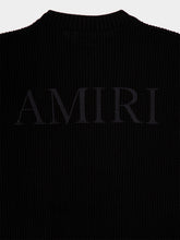 Amiri Black Crochet Mesh Cotton T-Shirt
