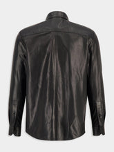 Amiri Black Lightweight Leather Button-Up Shirt
