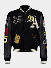 Amiri Black Varsity Jacket with Chenille Patches
