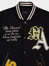 Amiri Black Varsity Jacket with Chenille Patches