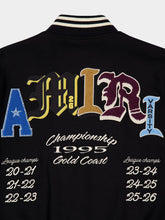 Amiri Black Varsity Jacket with Chenille Patches