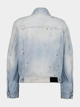Amiri Antique Indigo Bones Studded Trucker Jacket