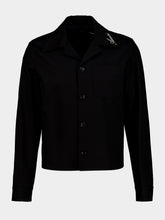 Amiri Black Script Collar Cotton Shirt Jacket