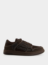 Amiri Brown Skel Leather Sneakers