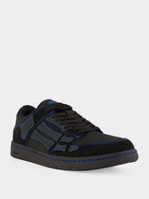 Amiri Black and Blue Skel Leather Sneakers
