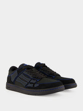 Amiri Black and Blue Skel Leather Sneakers