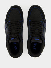 Amiri Black and Blue Skel Leather Sneakers
