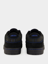 Amiri Black and Blue Skel Leather Sneakers