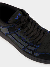 Amiri Black and Blue Skel Leather Sneakers