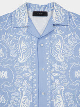 Amiri Blue Bandana Watercolor Camp Shirt