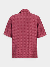 Amiri Wine Silk MA Quad Bowling Shirt