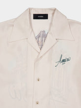 Amiri Alabaster Silk Amiri Hotel Bowling Shirt