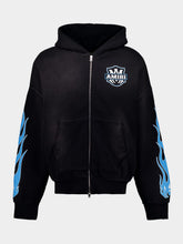 Amiri Black MA Flames Hooded Sweatshirt