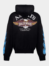 Amiri Black MA Flames Hooded Sweatshirt