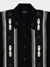 Amiri Black Stud Stripe Virgin Wool Shirt
