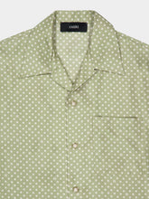 Amiri Green Tea Polka Dot Camp Silk Shirt