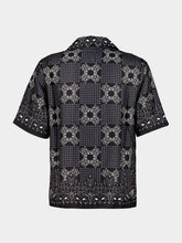 Amiri Black MA Check Silk Camp Shirt
