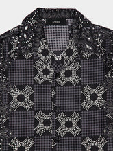 Amiri Black MA Check Silk Camp Shirt