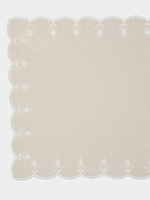 Borgo Delle Tovaglie Carlotta Linen Placemat in Sea Salt and Ivory