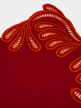 Borgo Delle Tovaglie Tecla Natural Linen Placemat in Red