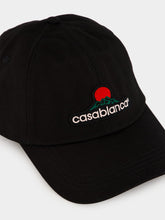 Casablanca Black Montagne Embroidered Cap