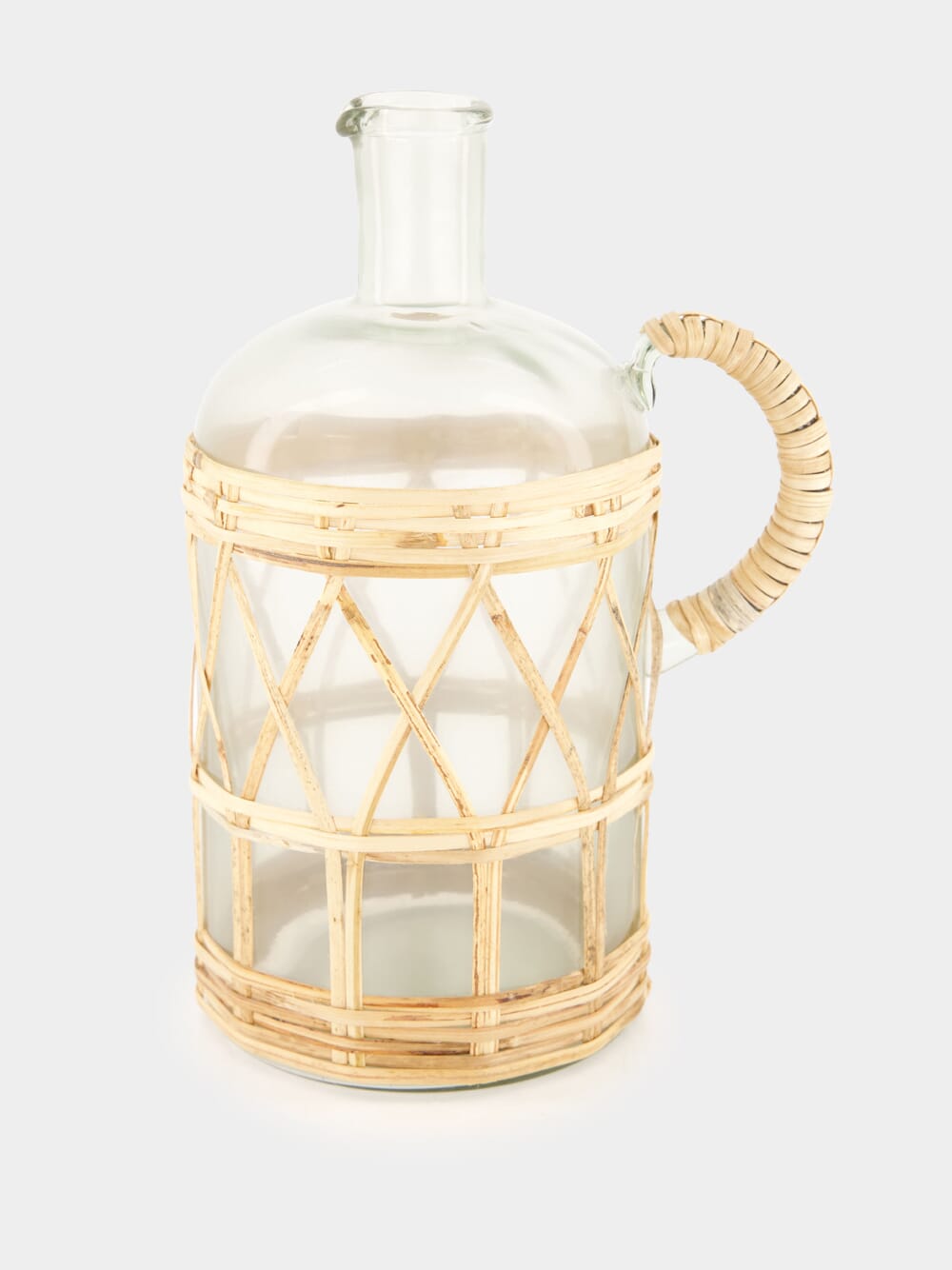 Glass Jug with Cane