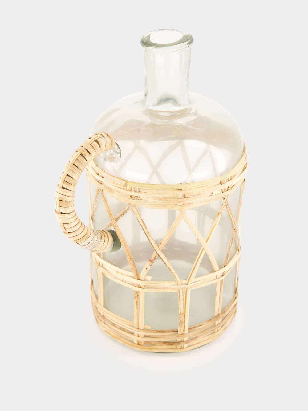 Glass Jug with Cane