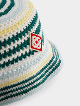 Casablanca Striped Crochet Bucket Hat