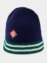 Casablanca Navy Stripe Crochet Hat