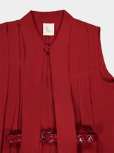 Paula Aquarius Silk Cape Dress with Detachable Flower Broochvelvet