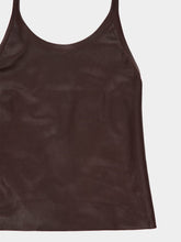 Stouls Chocolate Cherry Leather Halter Top
