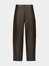 Stouls Grey Cocoa Bugsy Leather Barrel Pants