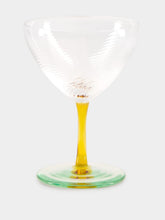 Nasonmoretti Amber and Parfum Green Torse Coupe Glass
