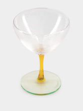 Nasonmoretti Amber and Parfum Green Torse Coupe Glass