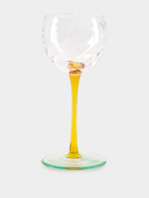 Nasonmoretti Amber and Parfum Green Optic Nick and Nora Glass