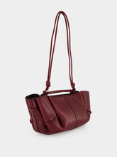 HEREU Burgundy Arta Mini Pleated Crossbody Bag