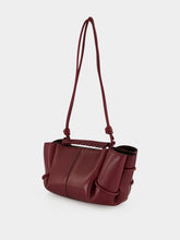 HEREU Burgundy Arta Mini Pleated Crossbody Bag